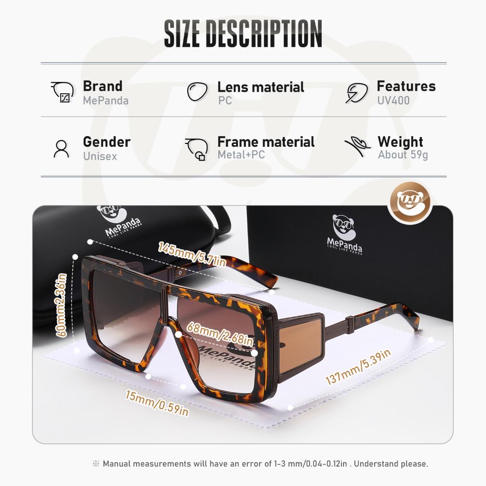 Цельные солнцезащитные очки MePanda унисекс в ретро-коробке, UV400