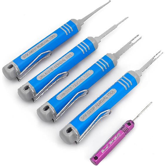 JRready ST5253 5 шт. Инструмент для снятия штыревых разъемов 2 мм 3 мм Инструмент для извлечения микротерминалов Набор инструментов для вывода контактов Съемник клемм проводов Экстрактор штырей Molex Контакты