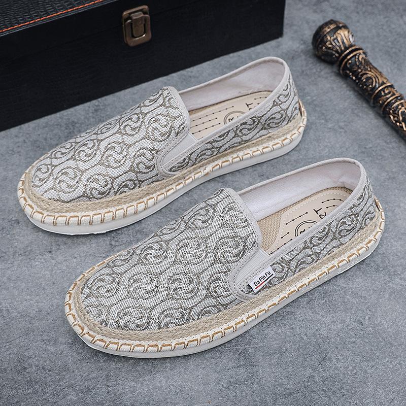 Летняя новая обувь для мужчин. Повседневная обувь из парусины. Модные дышащие мокасины без застежек. Классные туфли на плоской подошве для рыбалки.
