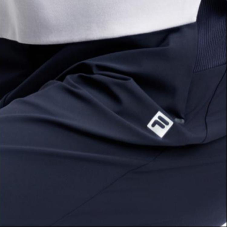 Fila Мягкие и удобные повседневные трикотажные спортивные брюки с ощущением прохлады для женщин, низ, темно-синие A11W431608FNV