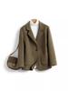 Women's Double-Faced Wool Blazer – Winter Slimming Essential Coat for a Versatile and Casual Workplace Look