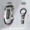 for Nissan Heavy Key Fob Cover with Keychain Zinc Alloy Metal Key Fob Case Compatible with Altima Armada Maxima Murano Sentra Rogue Pathfinder (Round