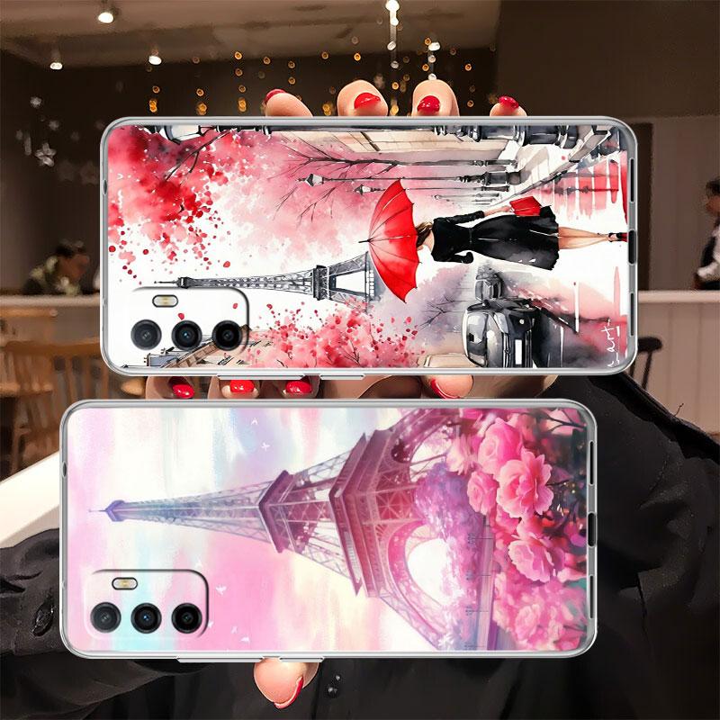 IK52 Paris Eiffel tower Case for Motorola G10 G20 G30 G31 G32 G34 G35 G41 G42 G50 G51 G52 G55 G60 G60S G62 G71 G72 G75