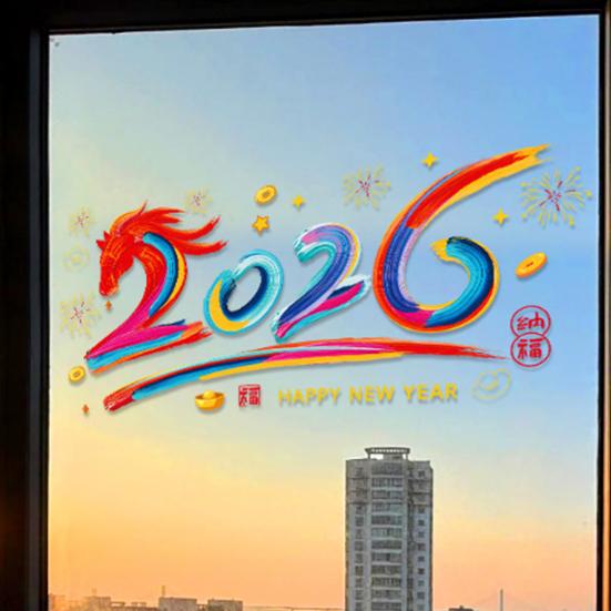 9 Pcs Window Clings for Chinese New Year Reusable Static PVC Window Sticker for Home