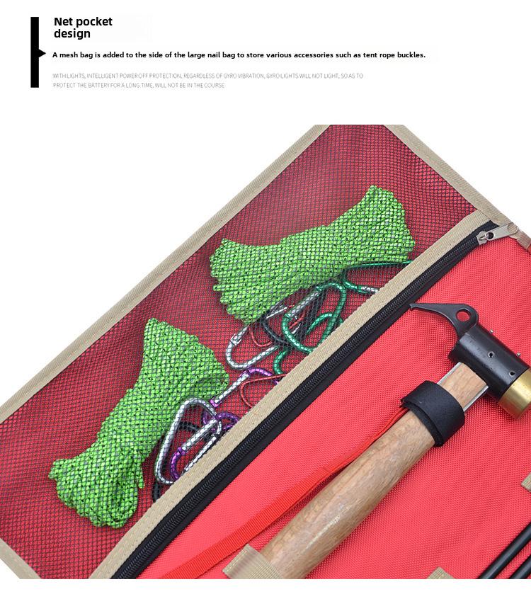 Large Outdoor Camping Tool Bag for Tent Canopy and Hammer Storage
