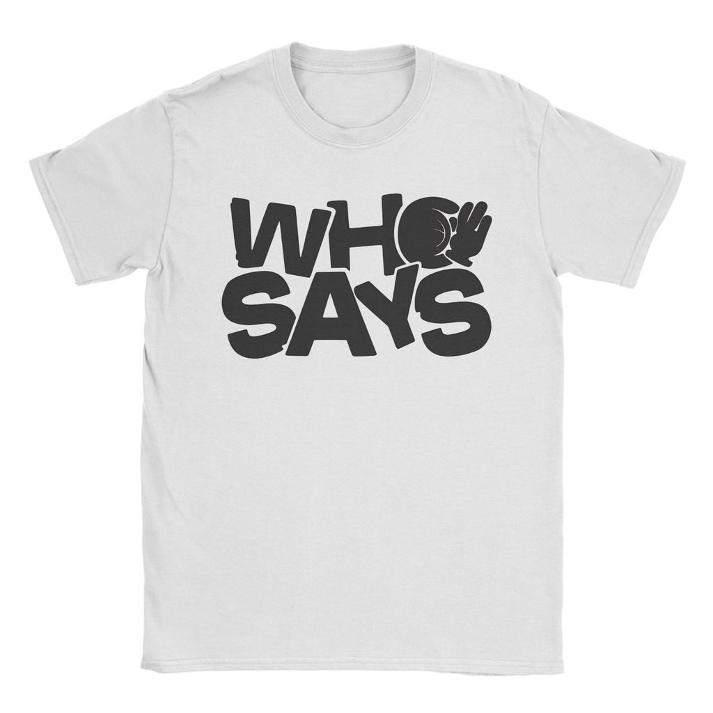 LYKN Who Says 100% Cotton T-Shirt for Men Summer ThamePo Series Y2K Funny T-Shirts O Neck Fashion Tees Oversized Loose Tops