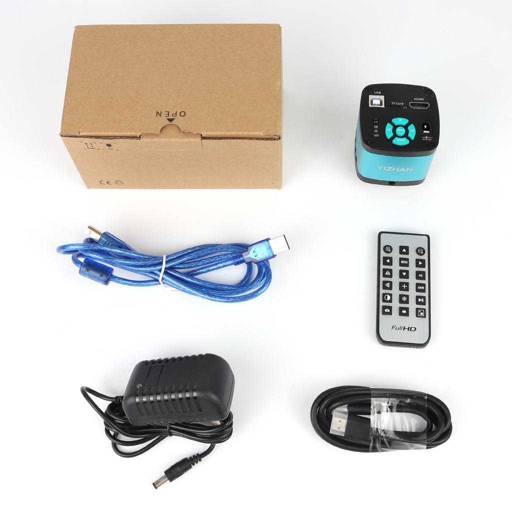 48-мегапиксельный HDMI-микроскоп, 150-кратная цифровая HD-камера, светодиодная лампа, увеличительный объектив, широкоугольный дисплей, регулируемый складной кронштейн