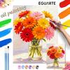Набор для масляной живописи и цифровой живописи ручной работы DIY painting украшение для дома painting красочный букет ромашек в стеклянной вазе искусство