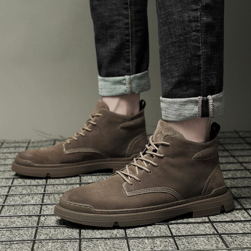 2024 Новые дизайнерские зимние туфли мужские высокие ботинки мужские кожаные туфли модные мотоциклетные туфли мужские ботинки челси по щиколотку мужская обувь