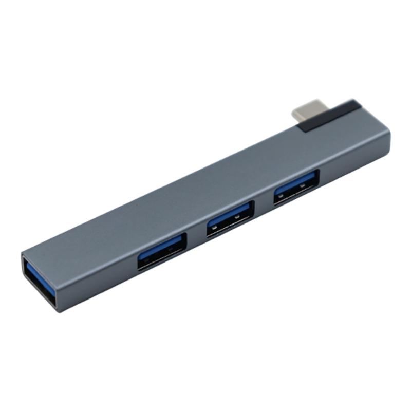 Алюминиевый 4-портовый USB-разветвитель USB C с угловым разъемом 90 градусов, экономичный удлинитель для ноутбука, ПК, консолей