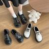 Single Shoes Women's Spring Summer New Retro Spike Shoes Platform Muffin Zipper Small Leather Shoes