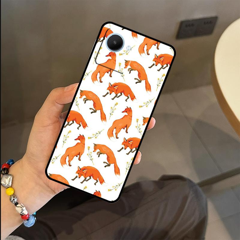 Мультяшные лисы Животный чехол Для Realme C63 C61 C55 C51 C53 C25 C65 C67 C71 C75 GT6 GT7 Pro 11 12 13 14 15 Pro Plus