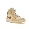 Air Jordan 1 Mid Pale Vanilla Gold Women Sneakers Cream Metallic-Gold Coconut-Milk FB9892-200