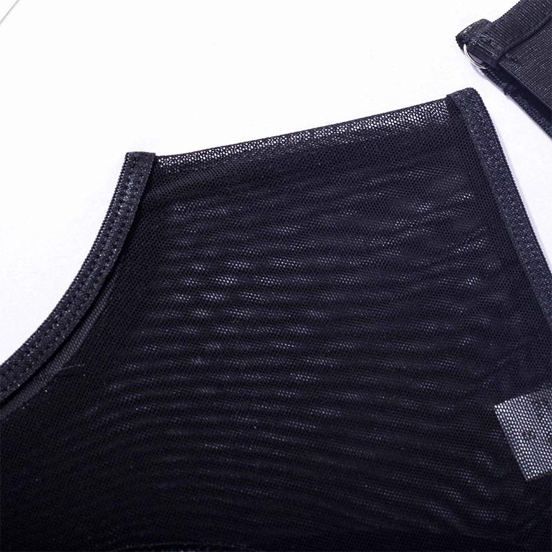 Aduloty Сексуальное эротическое белье, соблазнительная сетчатая марля, полые перспективы, увеличенное кольцо на шею, железное кольцо, соблазнительный женский комплект нижнего белья