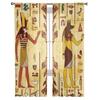 Египетский Фараон Желтая Фреска Древний Тюль Прозрачные Шторы для Декора Гостиной Оконная Штора для Спальни Вуаль Органза Драпировки