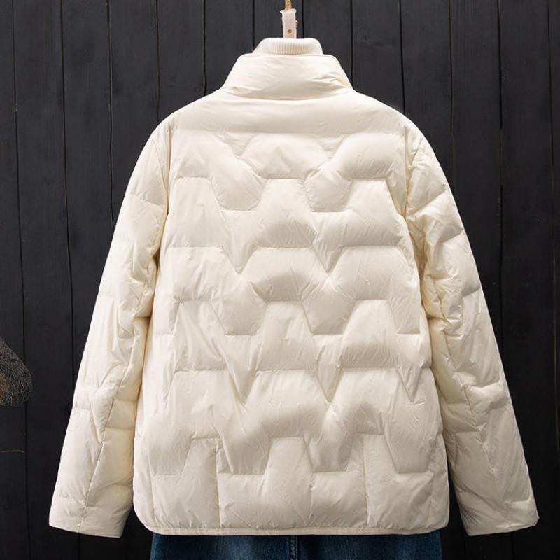 Light Down Cotton Jacket Female Short Winter New Shiny Stand-up Collar Fashion Cotton Clothes Small Ladies Winter Jacket