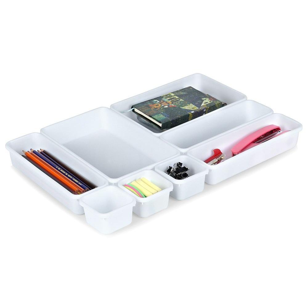 8x Modular Organizer Boxes Containers Storage Drawer Insert