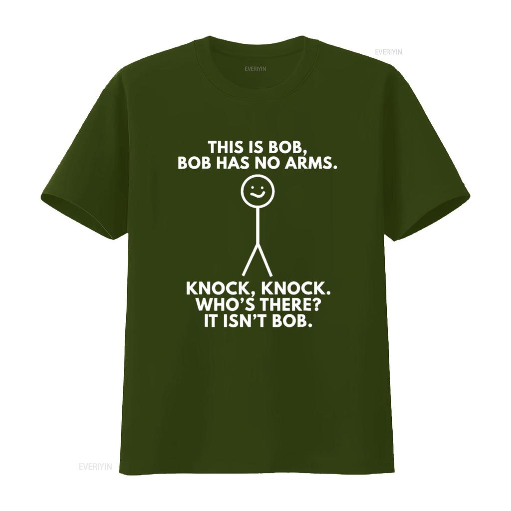 This Is Bob Has No Arms T Shirt Sarcastic Novelty S Vintage Washed Designer Clothes Soft Graphic Casual Homme Fashion Unisex