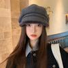 Британская ретро универсальная шляпа-рыбачка для женщин на осень и зиму плюс берет с утиным козырьком, японский стиль, теплая защита ушей, восьмиугольная шляпа