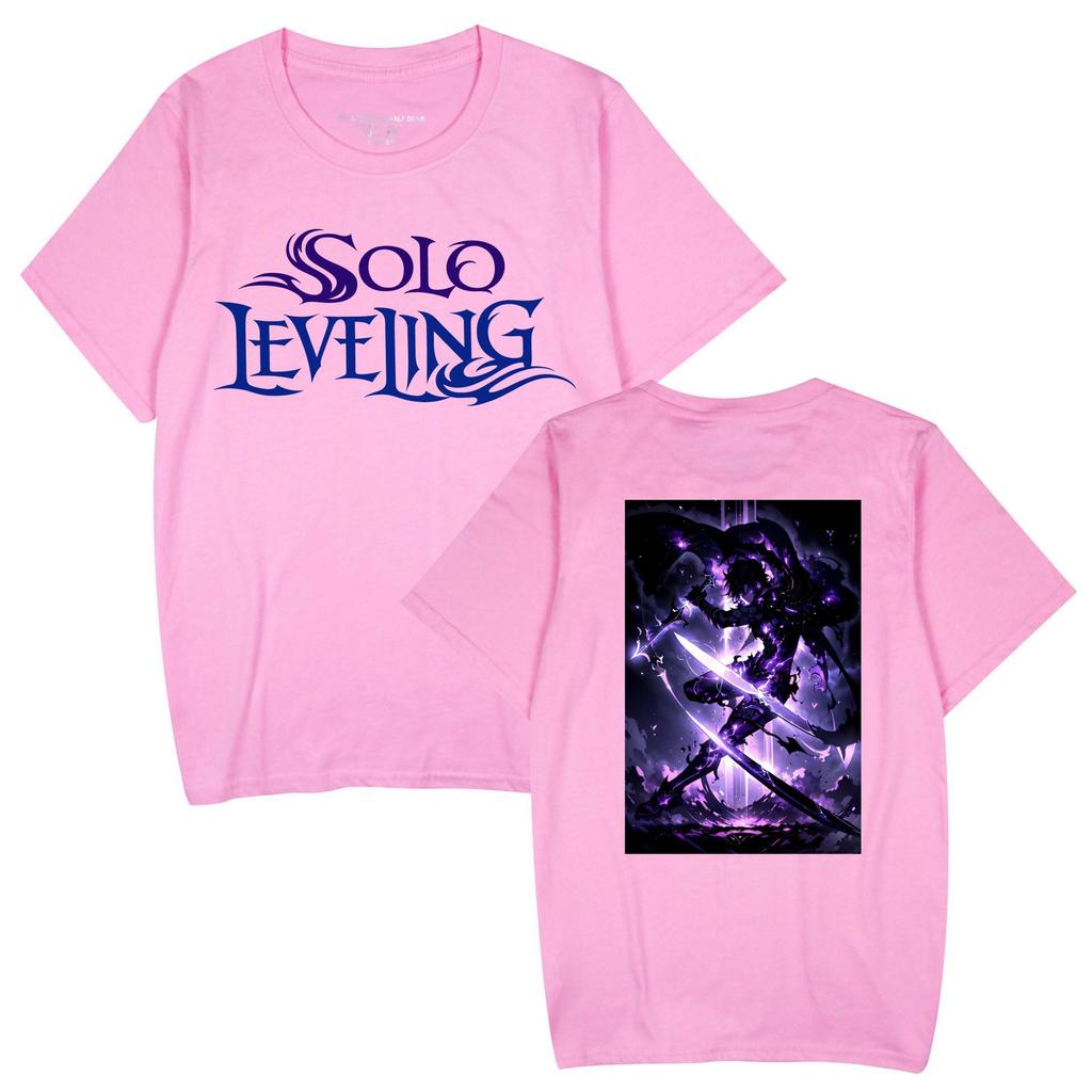 Популярный аниме 'Solo Leveling' Унисекс Повседневная футболка с коротким рукавом для пар