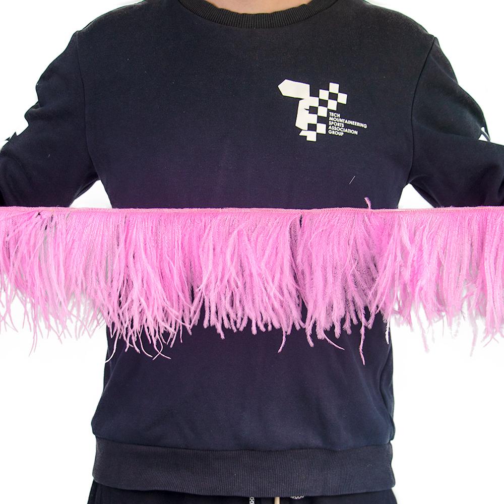 Перо 1 метр Белые страусиные перья Отделка бахрома 8-22 см Натуральная лента из страусиных перьев для свадебной вечеринки Декорация одежды Перья