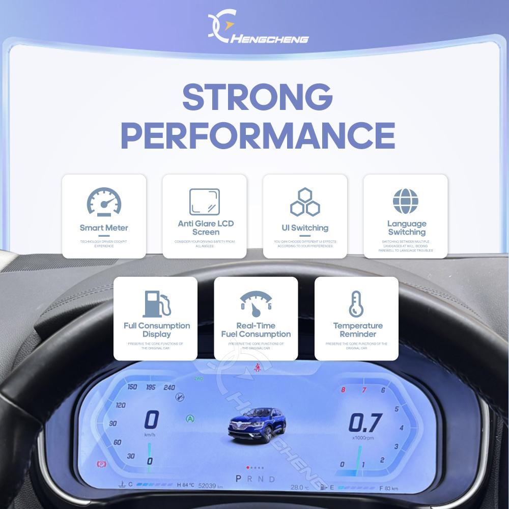 For Renault Koleos Megane 4 Samsung SM6 Talisman 2016-2019 Car Cluster LCD Carplay Android Auto Cockpit Virtual Instrument