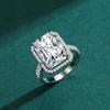 Tancise Classic 925 Sterling Silver  Zircon Ring Ladies Jewelry Wedding Promise Party Gift