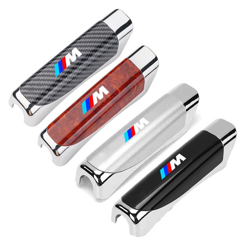 BBJG8 For BMW M 1 3 5 Series X1 X3 F10 Leather Carbon Fiber Car Handbrake Cover Protective Sleeve Hand Brake Protection Car Interior