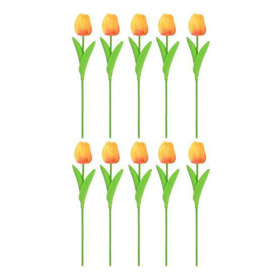10 шт., искусственная ветка тюльпана со стеблем, реалистичная многоразовая домашняя свадебная вечеринка, искусственный цветок, цветочное весеннее украшение, реквизит для фотосессии