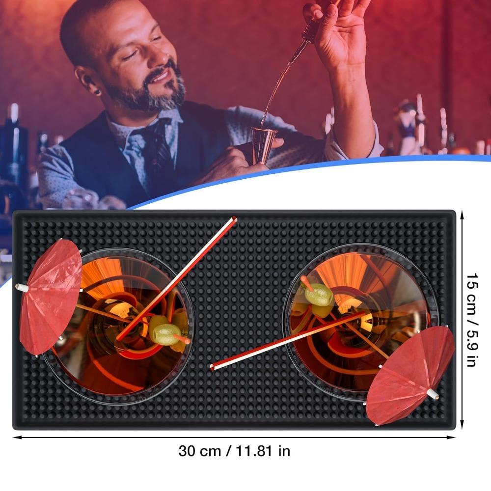Резиновые подставки для бара, коврики для кофейного бара, нескользящие коврики, термостойкие дренажные коврики, ПВХ, сверхпрочные, противоскользящие, подходят для барменов