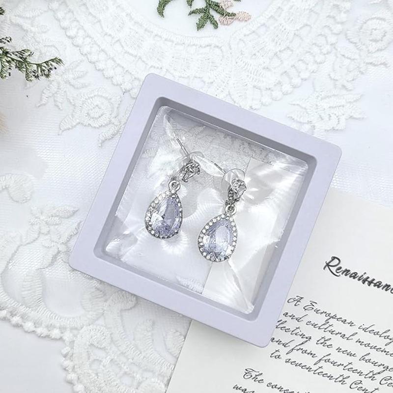 Transparent Floating Display Box Pe Film Jewelry Storage Case For Ring Earring Necklace Bracelet Watch Collectible Gift