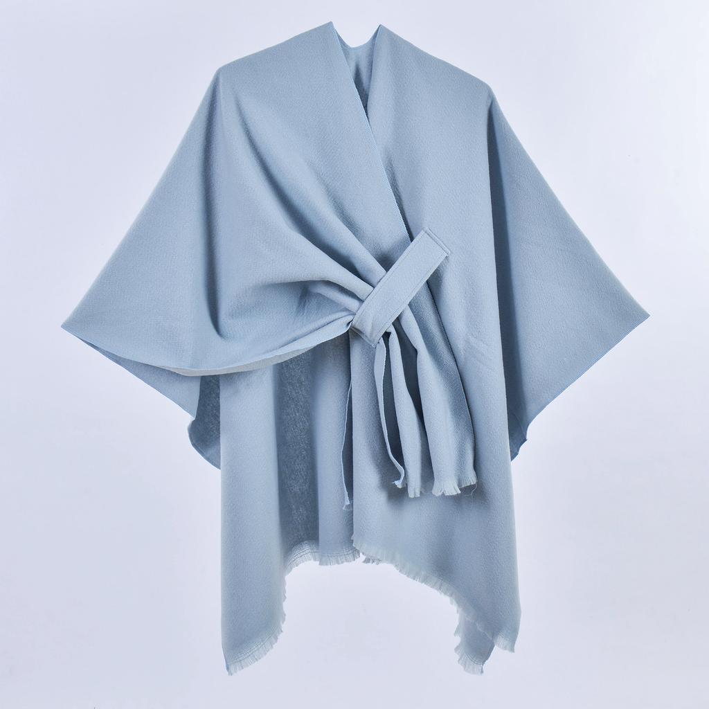 Ladies' Fashionable Warm Cloak, Double-sided Solid Color Slit, Imitation Cashmere, Draped Over Shawl