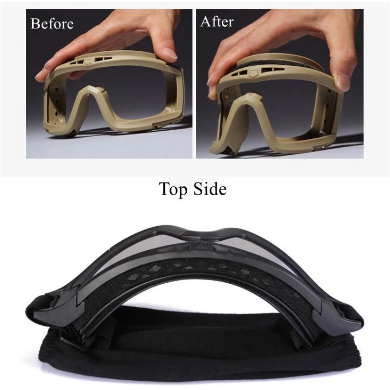 Тактические очки Военные стрелковые солнцезащитные очки Мотоциклетные очки для бездорожья Армейские очки для страйкбола и пейнтбола