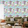 Teddy bears with a fairy tale castle roses wallpaper for the living room and bedroom 50x1000