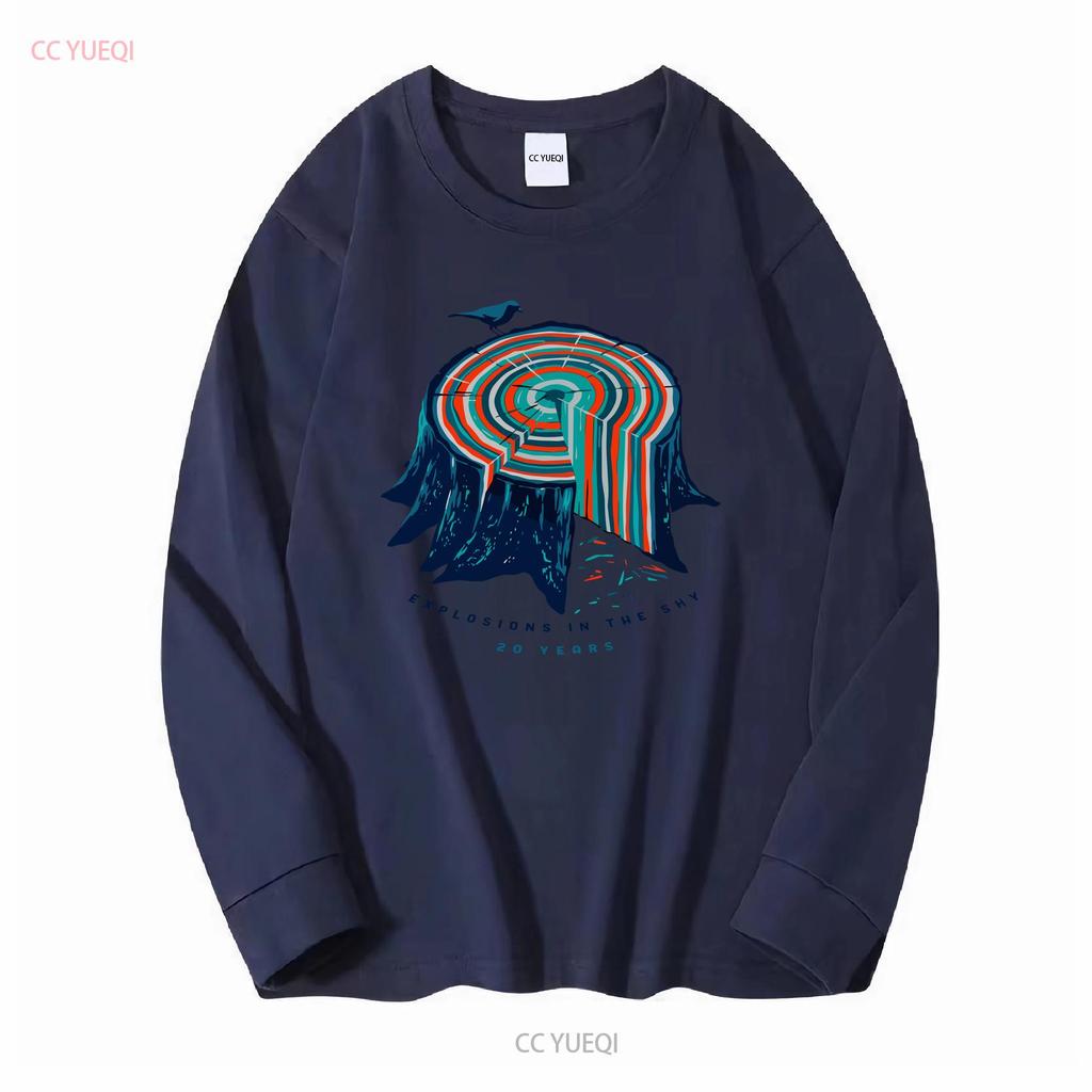 Explosions in the Sky 20 Years Anniversary T Shirt Size Large long sleeves vintage Washed homme Comfortable fashion