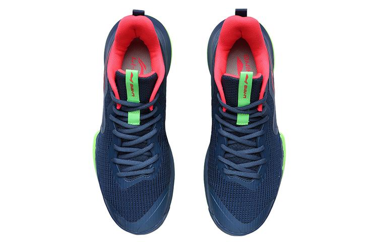 Li Ning Баскетбольные кроссовки Flash Мужские Низкие Синий/Красный/Зеленый ABCR007-2