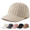 Новая дизайнерская зимняя осенняя однотонная вязаная бейсболка Snapback шапка регулируемая уличная теплая шапка для женщин мужчин Gorras