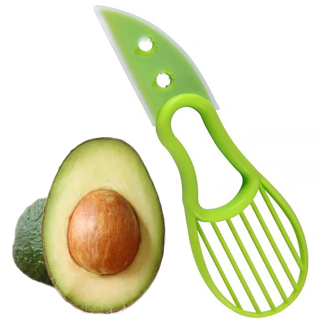 Avocado Peeler 3 In 1 Avocado Slicer Tool Multifunctional Avocado Cutter Corer Fruit Slicer Peeler Plastic Knife Kitchen Tools