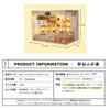 moin moin dollhouse miniature handmade kit set dollhouse cat cake diary cake shop LED light acrylic case 2004DH150 +