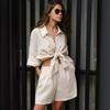 Комплект: Повседневная свободная рубашка с длинным рукавом и шорты