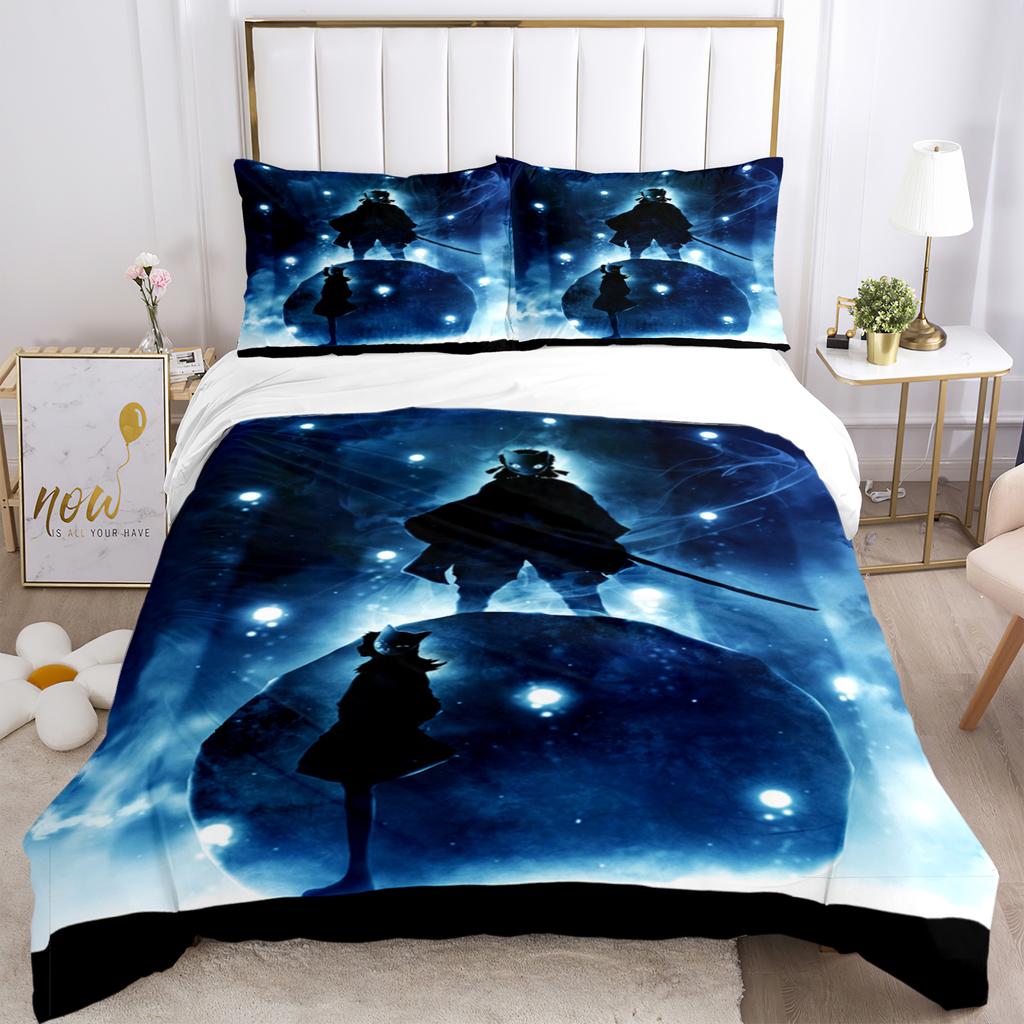 Комплект постельного белья с принтом «Аниме-убийца демонов» 2/3 предмета Nezuko, двуспальный, односпальный, размера «king-size», пододеяльник, комплект для детей и взрослых, подарок