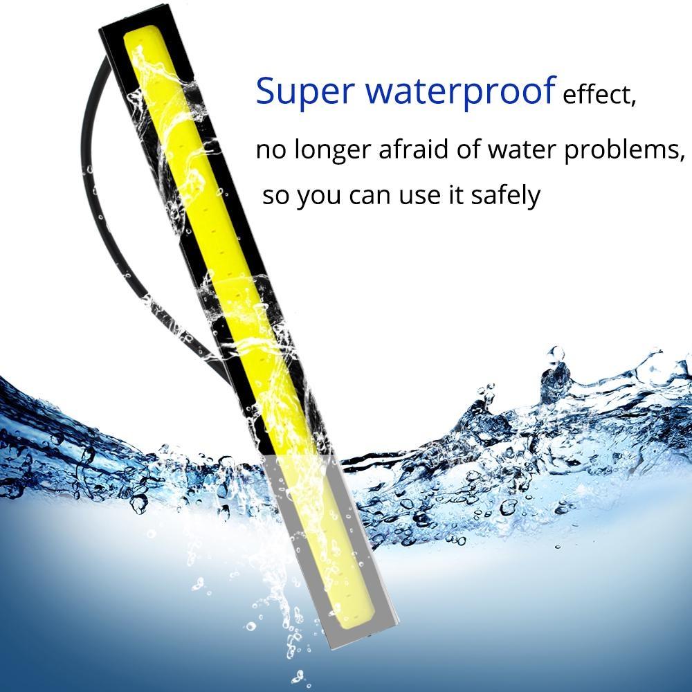 1X 17 см DRL дневной свет автомобиля COB противотуманные фары багажника дневные ходовые огни авто водонепроницаемый указатель поворота светодиодный светильник номерного знака