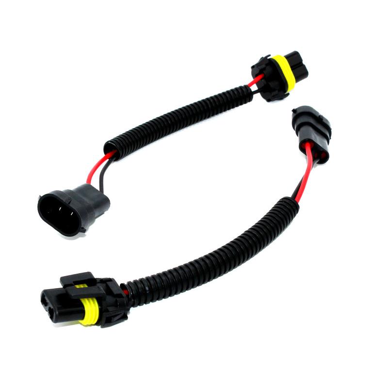 2pcs Harness Car Wiring s HB3 9005 HB4 9006 Female To H11 Male  Headlights Fog Lights Extension Connector Wire Sockets Adapter P