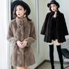 Autumn Winter Women's Faux Fur Coat New Mid-length Imitation Mink Coat Large Size Loose Soft Comfortable Fur Jacket 4XL