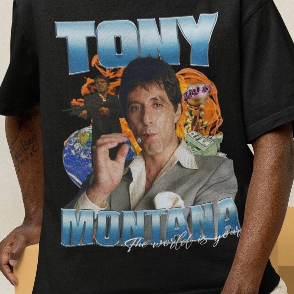 Tony Montana T-Shirt Vintage 90s Graphic Scarface Classic Bootleg USA Classic Gr
