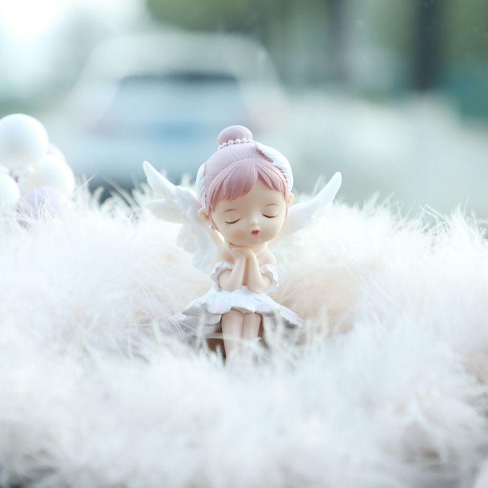 Статуэтка девушки-ангела, креативный декор для рабочего стола, украшения, фигурки балерины, украшение для дома