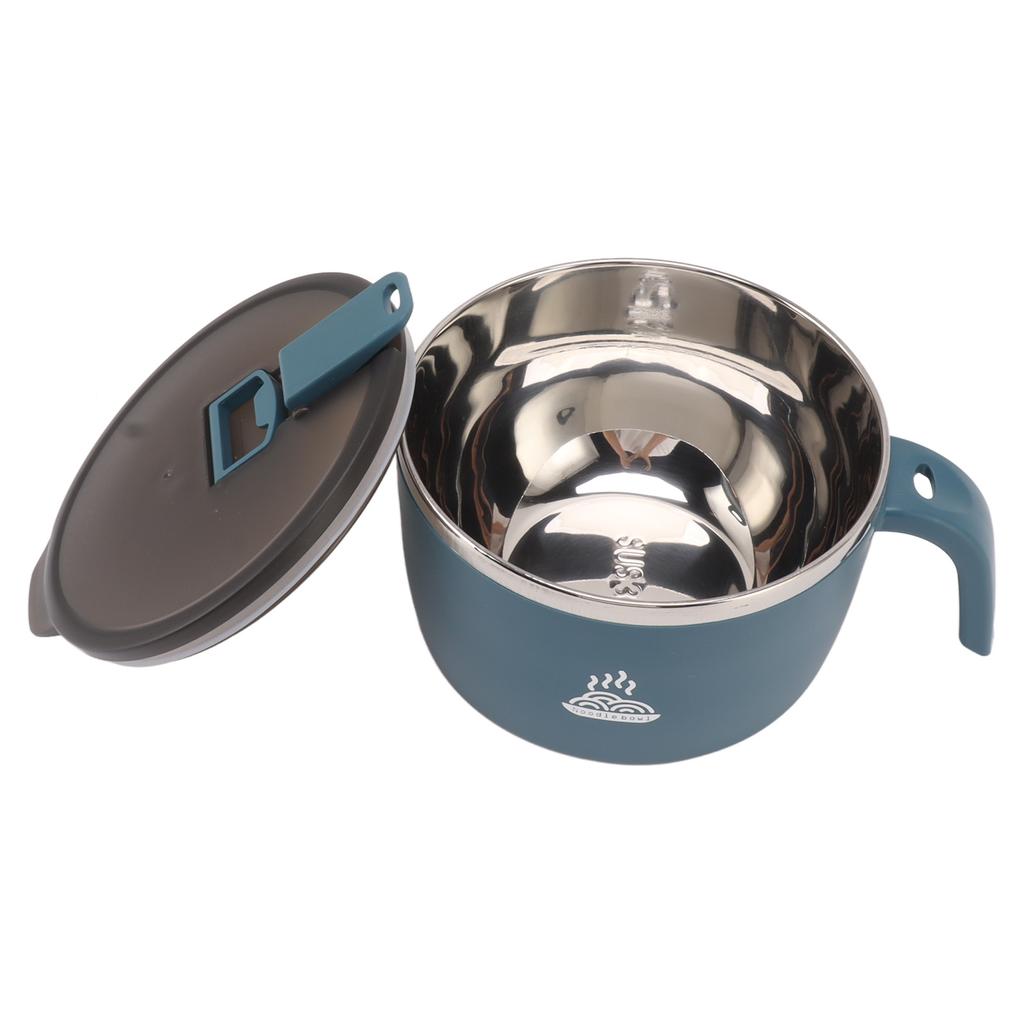 Миска для лапши быстрого приготовления из нержавеющей стали 900 мл Миска для лапши с крышкой для офиса студенческого общежития