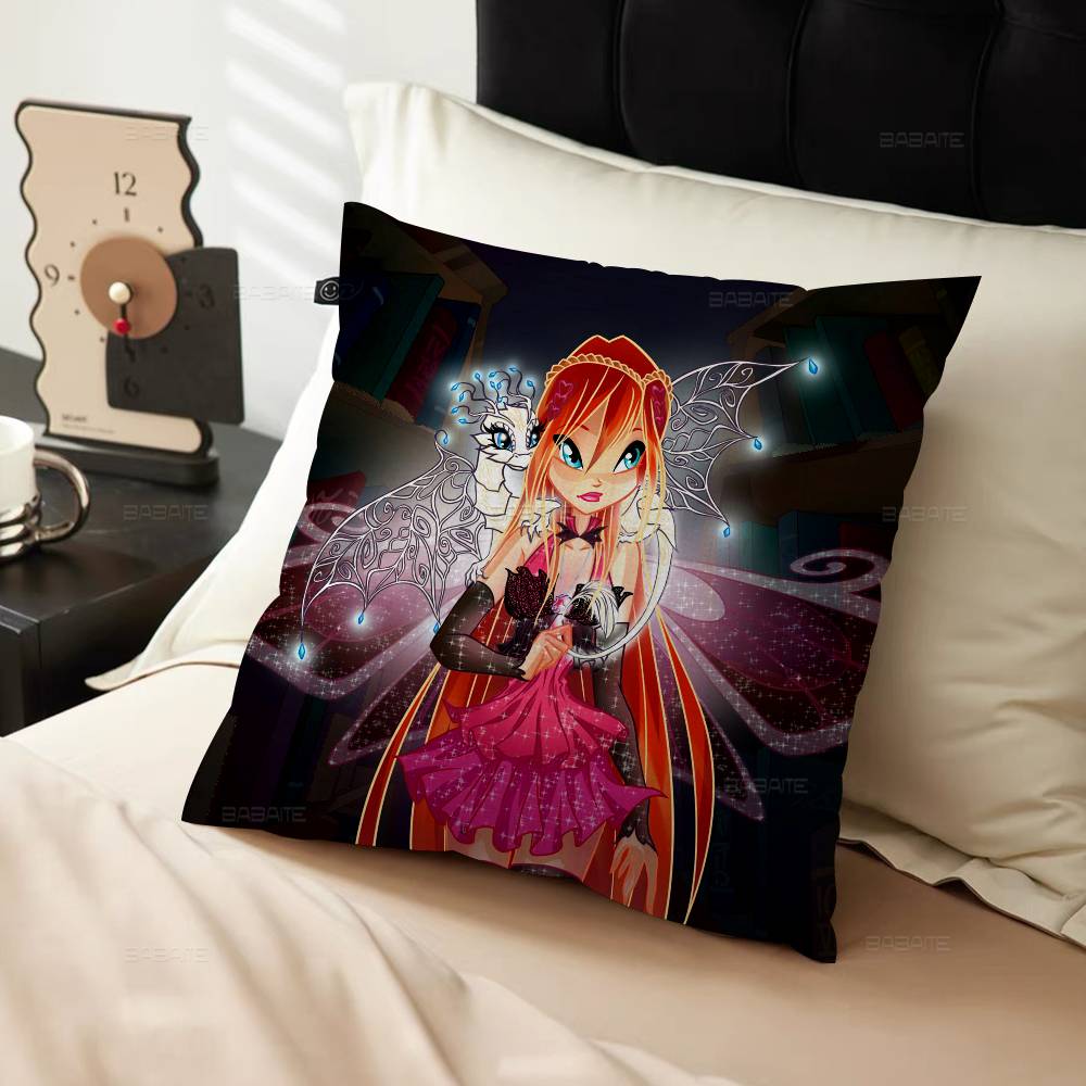 Girl-W-Winx Catoon Clubs Pillow Anime Pillow Sofa Bed Head Pillow Cover Cushion Cover 45x45 Cm Fashion