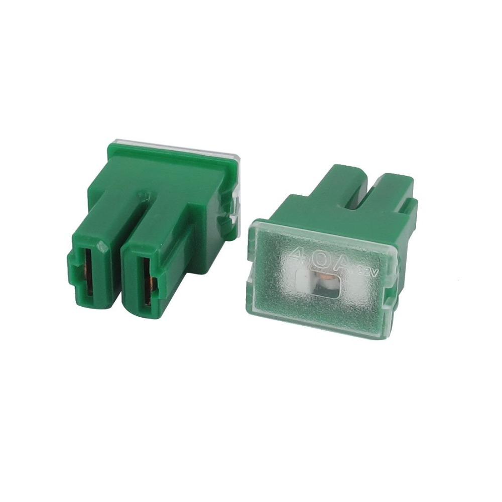 8Pcs Plastic Automotive Cartridge Fuse Green Car Fuse Female Slow Blow Fuse Construction Vehicles