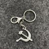 Soviet Pendant, Stalin Soviet Sickle Hammer Cccp Metal Keychain, Double-sided